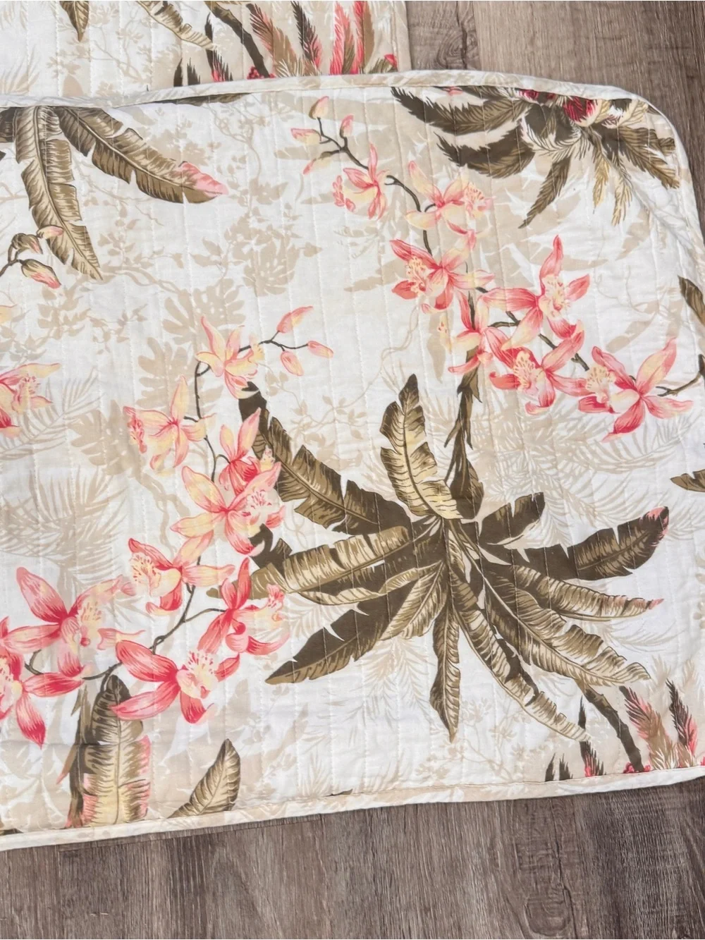2 Tommy Bahama Home Oversized King Quilted Pillow Sham Bonny Cove 22x37 Inch